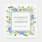 Blue Hydrangeas Wedding Serviette (Vorderseite)