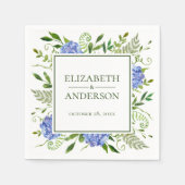 Blue Hydrangeas Wedding Serviette (Vorderseite)