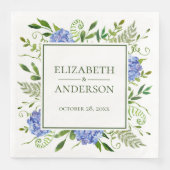 Blue Hydrangeas Wedding Serviette (Vorderseite)
