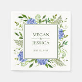 Blue Hydrangeas Wedding Serviette (Vorderseite)