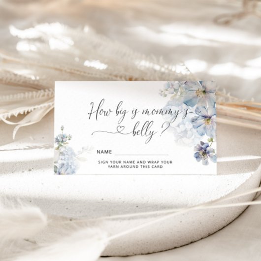 Blue Hydrangeas wie groß ist der Bauch der Mama Begleitkarte