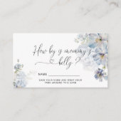 Blue Hydrangeas wie groß ist der Bauch der Mama Begleitkarte (Vorderseite)