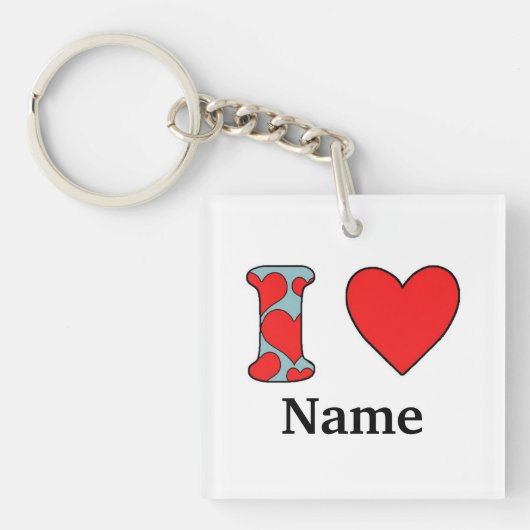 Blue i Liebe costomisiert Schlüsselanhänger (Vorderseite)