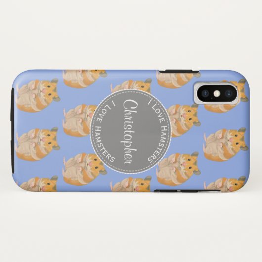 Blue I Liebe Hamsters Hamster Pattern Case-Mate iPhone Hülle (Rückseite (Horizontal))