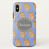 Blue I Liebe Hamsters Hamster Pattern Case-Mate iPhone Hülle (Rückseite)