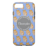 Blue I Liebe Hamsters Hamster Pattern Case-Mate iPhone Hülle (Rückseite)