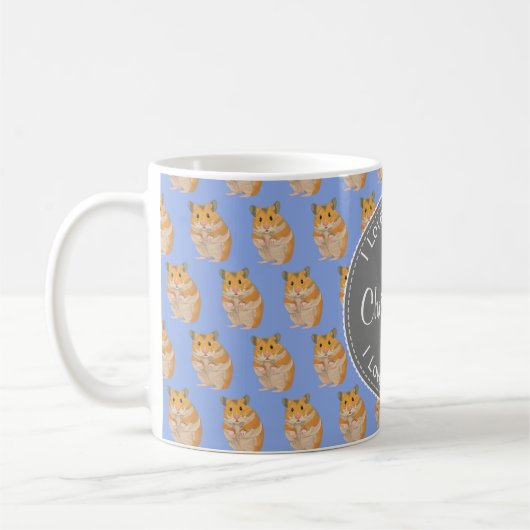 Blue I Liebe Hamsters Hamster Pattern Kaffeetasse (Links)