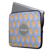 Blue I Liebe Hamsters Hamster Pattern Laptopschutzhülle (Vorderseite Links)