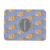 Blue I Liebe Hamsters Hamster Pattern Magnet (Horizontal)