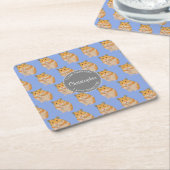 Blue I Liebe Hamsters Hamster Pattern Rechteckiger Pappuntersetzer (angewinkelt)