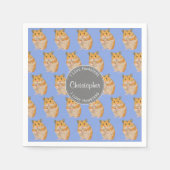 Blue I Liebe Hamsters Hamster Pattern Serviette (Vorderseite)