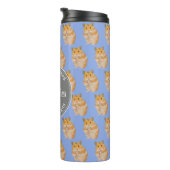 Blue I Liebe Hamsters Hamster Pattern Thermosbecher (Nach rechts gedreht)