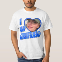 Blue I Liebe My Girlfriend Foto T - Shirt