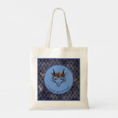 Blue I Liebe Shopping Dragon Head & Scales Tote Ba Tragetasche (Rückseite)