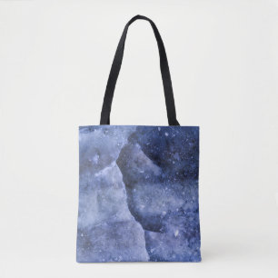 Blue Ice Abstrakt Art Foto Tasche
