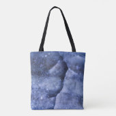 Blue Ice Abstrakt Art Foto Tasche (Rückseite)