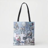 Blue Ice Alice im Wunderland Modernes Design Tasche (Vorderseite)