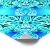 Blue Ice Angel Ring, Abstrakt Mandala Poster (Ecke)