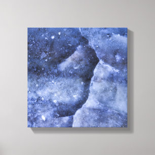 Blue Ice Chrack Abstrakte Kunst Leinwanddruck