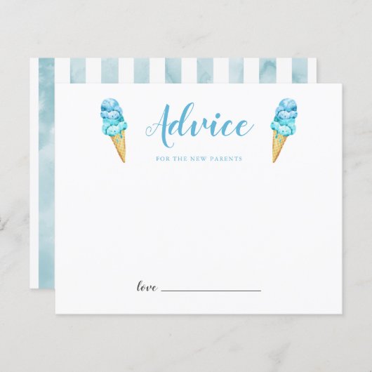 Blue Ice Cream Advice für die neuen Eltern (Vorne/Hinten)