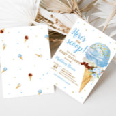 Blue Ice Cream Baby Dusche Einladung