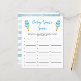 Blue Ice Cream Baby Name Duschspiel
