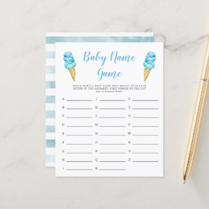 Blue Ice Cream Baby Name Duschspiel