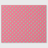 Blue Ice Cream Pink Hintergrund Geschenkpapier (Flach)