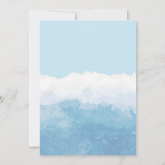 Blue Ice Cream Scoops für zwei Jungen zum Geburtst Einladung (Rückseite)