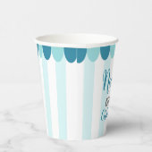 Blue Ice Creme Birthday Party Paper Cups Pappbecher (Rechts)