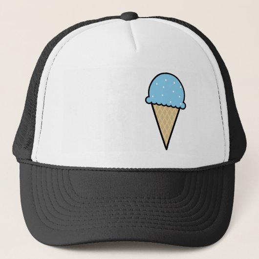 Blue Ice Creme Cone Truckerkappe (Vorderseite)
