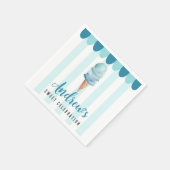 Blue Ice Creme Geburtstagsparty Napkins Serviette (Ecke)