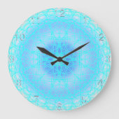 Blue Ice Cross Ball Snowflake Wall Uhr (Vorderseite)