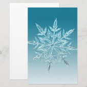 Blue Ice Crystal Briefpapier (Vorne/Hinten)