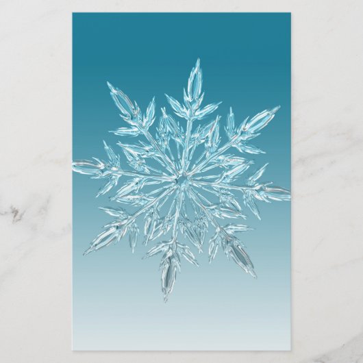 Blue Ice Crystal Briefpapier (Vorderseite)