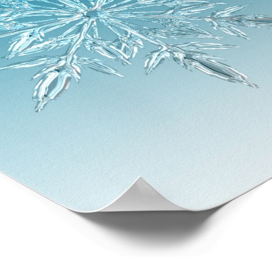 Blue Ice Crystal Poster (Ecke)