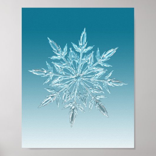 Blue Ice Crystal Poster (Vorne)