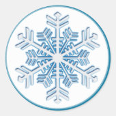Blue Ice Crystal Snowflake Sticker (Vorderseite)