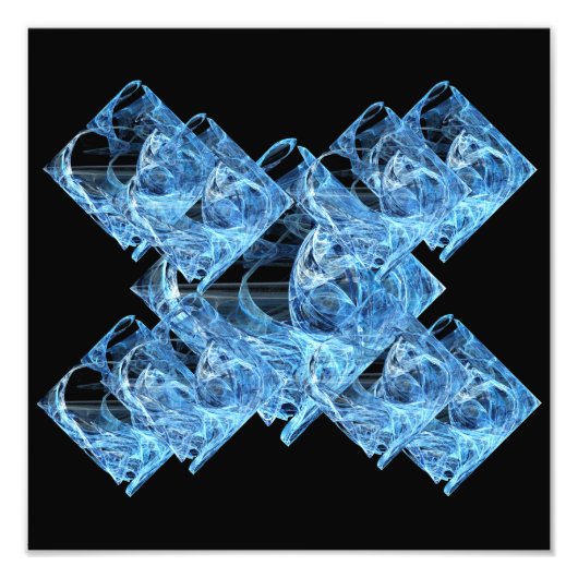 Blue Ice Cubes Fotodruck (Vorne)