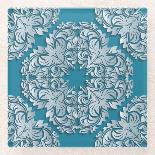 Blue Ice Design Glass Untersetzer (Vorderseite)
