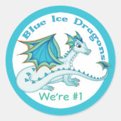 Blue Ice Dragon Stickers (Vorderseite)