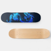 Blue Ice Dragon Tattoo Skateboard (Horizontal)