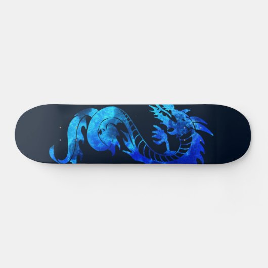 Blue Ice Dragon Tattoo Skateboard (Horizontal)