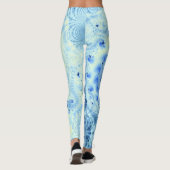 Blue Ice Fraktal Swirl Leggings (Rückseite)