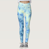 Blue Ice Fraktal Swirl Leggings (Vorderseite)