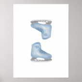 Blue Ice Hockey Skate Wandkunst Poster (Vorne)