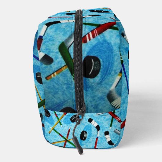 Blue Ice Hockey Theme Waschbeutel (Rechts)