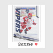 Blue Ice Hockey Trading Card Aufkleber (Blatt)