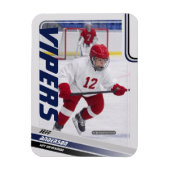Blue Ice Hockey Trading Card Magnet (Vertikal)