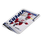 Blue Ice Hockey Trading Card Magnet (Linke Seite)